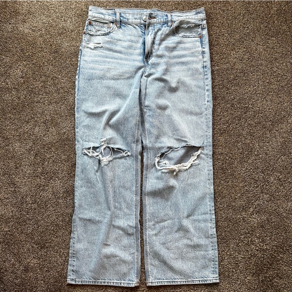 Strigid Ripped High Wasted Stovepipe Jeans - 10 - American Eagle - Picture 3 of 13